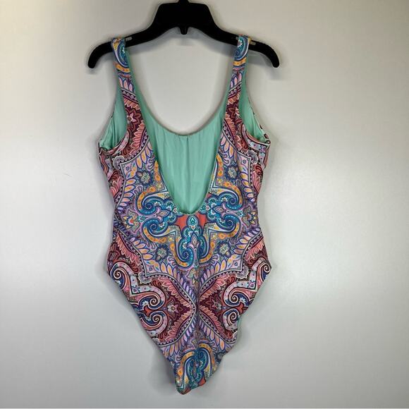 Jessica Simpson Printed Reversible One Piece swimsuit - M - Picture 7 of 14